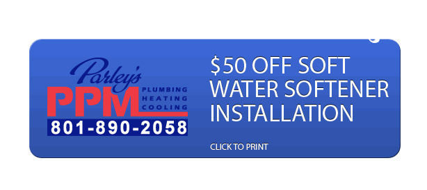 $50 Off Soft Water softener installation with Parley's PPM