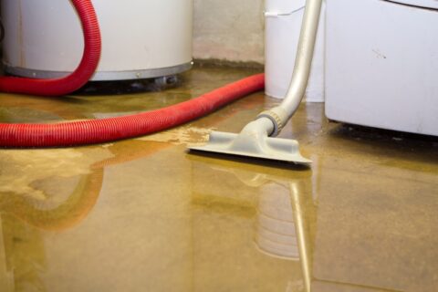 wet dry vacuum in flooded basement